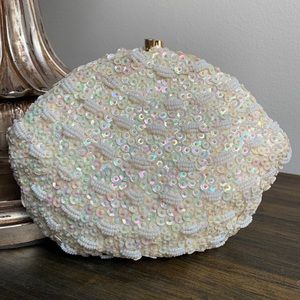 🐚 Iridescent Beaded Vintage Evening Bag 🧜‍♀️